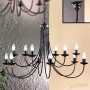 Candelabru design rustic cu 12 brate Giovanni LU 1632/6+6 Antik OR