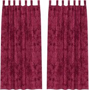 vidaXL Cortine din catifea cu perdele 2 pcs bordo 245 x 140 cm Catifea