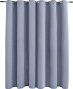 vidaXL Draperie opacă cu inele metalice, gri, 290 x 245 cm