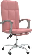 vidaXL Fotoliu de birou rabatabil, roz, piele ecologică