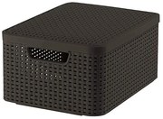 Cutie de depozitare maro închis din plastic cu capac 29x39x19 cm Style – Curver