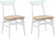 vidaXL Scaune de dining 2 pcs Alb 42 x 47.5 x 81 cm