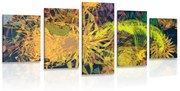 Tablou 5-piese artă abstractă colorată