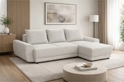 Coltar de living ASTOR, sezlong dreapta, stofa bej - New York G008, 25
