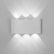 Aplica perete exterior moderna alba cu led Arcs S