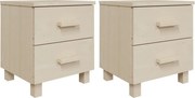 vidaXL Noptiere HAMAR 2 buc, maro miere, 40x35x44,5 cm, lemn masiv pin