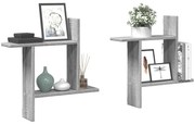 vidaXL Rafturi de perete 2 buc. gri sonoma, 50x12x50 cm lemn prelucrat
