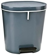 Coș de gunoi cu pedală Denox 8 l , oval, antracit, 8 l