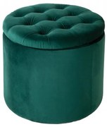 Taburete cu spatiu de depozitare Modern Barock 50cm, verde inchis