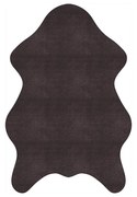 Covor antiderapant Sheepskin Amber, dreptunghiular, 80x150, uni, antracit, poliester
