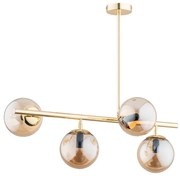 Lustră pe tijă LUNGO 4xE14/10W/230V auriu