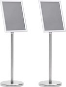 vidaXL Suporturi pentru postere 2 pcs Argintiu 32.7 x 24 x 108 cm