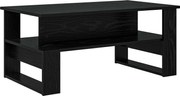 vidaXL Masă de cafea Stejar Negru 90 x 50 x 40 cm Lemn compozit