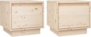 vidaXL Noptiere, 2 buc., 35x34x32 cm, lemn masiv de pin