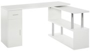 HOMCOM Birou Unghiular Modern din Lemn Spațiu de Lucru Generos 140x107x74.6 cm Design Contemporan pentru Birou | Aosom Romania