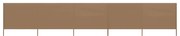 vidaXL Paravan anti-vânt cu 5 panouri, gri taupe, 600 x 160 cm textil