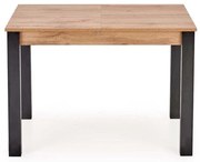 Masa extensibila pentru dining cu blat in decor stejar wotan GOGI 100(135)x60 cm