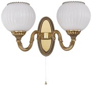 Aplica clasica din alama cu 2 brate design italian 9350