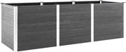 vidaXL Strat înălțat de grădină, gri, 300x100x91 cm, WPC