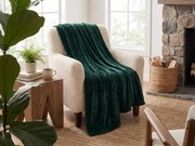 Patura din microplus SOFT, verde inchis Dimensiune: 200 x 220 cm