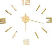 vidaXL Ceas de perete 3D, auriu, 100 cm, XXL, design modern