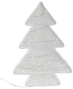 Brad decorativ din material cu LED, 30 cm