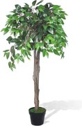 vidaXL Planta artificială, arbore de ficus, cu ghiveci, 110 cm