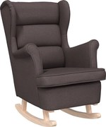vidaXL Scaun balansoar, maro închis, 74x90x102 cm, material textil