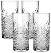 Set 4 Pahare Inalte pentru Whisky si bauturi lungi, 450ml, 8x16 cm