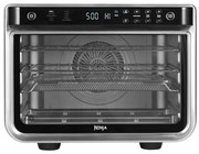 Cuptor multifunctional NINJA Foodi DT200EU, 2400W, 29L, 10in1, Timer, Convectie, Ecran tactil, Gatit uniform pe doua nivele, Inox/negru