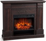 HOMCOM Șemineu electric de podea/încastrabil, 1800 W, cu ramă, raft pentru TV de până la 55", efect de flacără 3D și timer, maro | Aosom Romania
