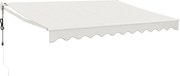 vidaXL Copertină retractabilă, crem, 3,5x2,5 m, textil și aluminiu