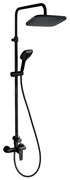 Set de duș cu baterie Novaservis METALIA ECO negru mat