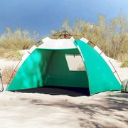 vidaXL Cort camping 2 persoane verde marin impermeabil setare rapidă