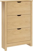 HOMCOM Dulap Slim pentru 18 Pantofi, 3 Sertare cu 2 Rafturi Reglabile Lemn | Aosom Romania