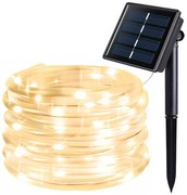 Ghirlanda luminoasa solara decorativa, 10m, alb cald