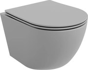 Mexen Lena vas wc rimless cu capac slim cu închidere lentă, duroplast, gri deschis mat - 30224061