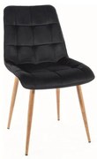 Scaun Bucatarie Si Dining CHIC D Catifea Negru Bluvel 19/Cadru Stejar