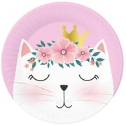Pisică Sleepy farfurie de hârtie 6 buc 18 cm