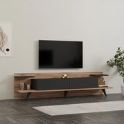 Comoda TV Astriva, culoare nuc cu antracit, 180 x 36.8 x 45 cm