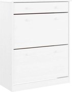 vidaXL Pantofar ALTA, alb, 77x35x96 cm, lemn masiv de pin