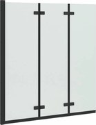vidaXL Încărcare duș Manual Negru 130 x 138 cm Sticlă ESG și aluminiu