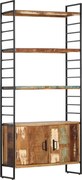 vidaXL Bibliotecă cu 4 niveluri, 80 x 30 x 180 cm, lemn masiv reciclat
