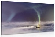 Tablou aurora polară deasupra lacului