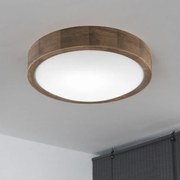 Brilagi LED RGBW — plafonieră LED dimerizabilă CARVALHO SLIM 1xE27/15W/230V Wi‑Fi, stejar, Ø 27 cm