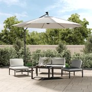 vidaXL Pânză de schimb umbrelă de soare, alb nisipiu, 350 cm