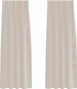 vidaXL Cortină din Voile 2 pcs Nisipiu 225 x 140 cm Poliester