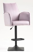 HR280KW Scaun Mov din Catifea cu Bază Neagră