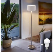 Lampadar LED Eglo TUNJA 1xE27/60W/230V crom mat/alb