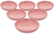 Set de 6 boluri ceramice Lunis 13 cm, roz
